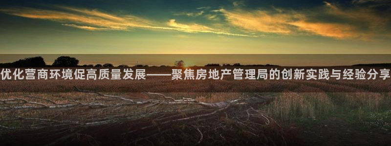和记官网入口：优化营商环境促高质量发展——聚焦房地产管理局的