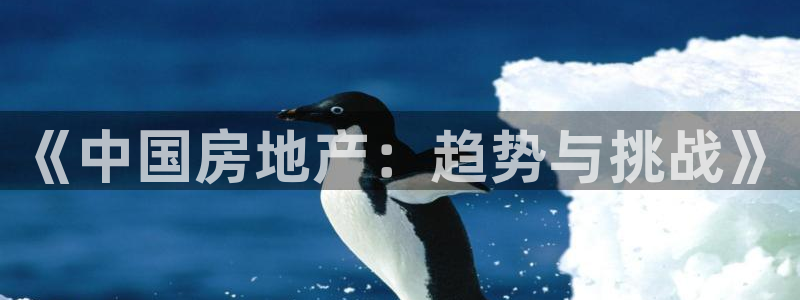 澳门3和记官网：《中国房地产：趋势与挑战》