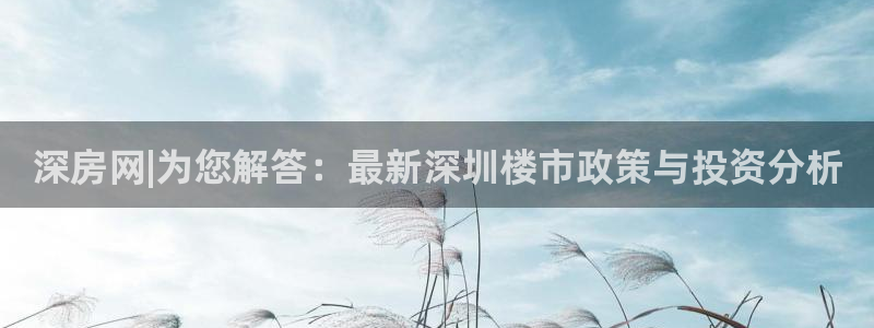 缅甸和记国际官网：深房网|为您解答：最新深圳楼市政策与投资分