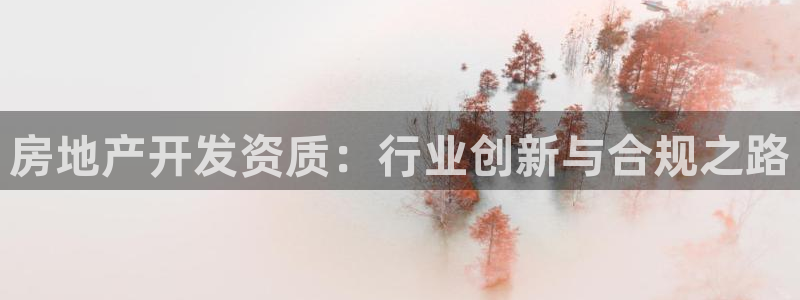 和记娱乐 官网：房地产开发资质：行业创新与合规之路