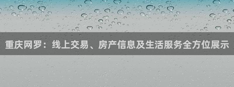 和记官网平台入口：重庆网罗：线上交易、房产信息及生活服务全方