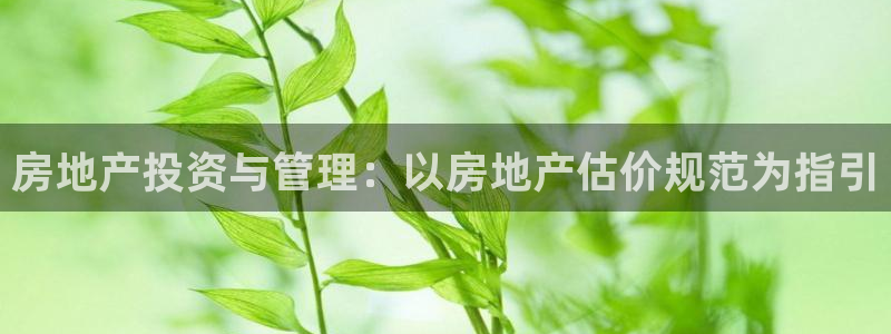 和记平台网站官网：房地产投资与管理：以房地产估价规范为指引