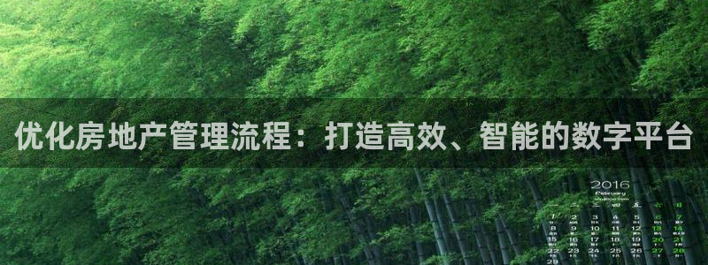 澳门和记平台官网：优化房地产管理流程：打造高效、智能的数字平